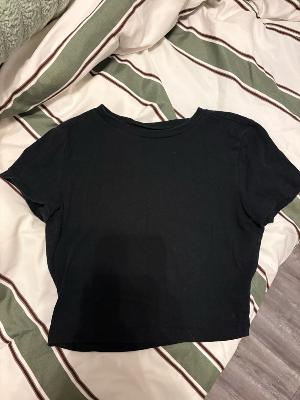 Black Women's Cropped Baby Tee